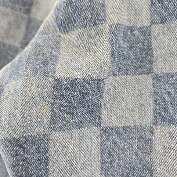 Ragged Priest Checkered Jeans Womens 26 Wide Leg Ankle High Rise Punk Emo Cotton - Picture 13 of 13